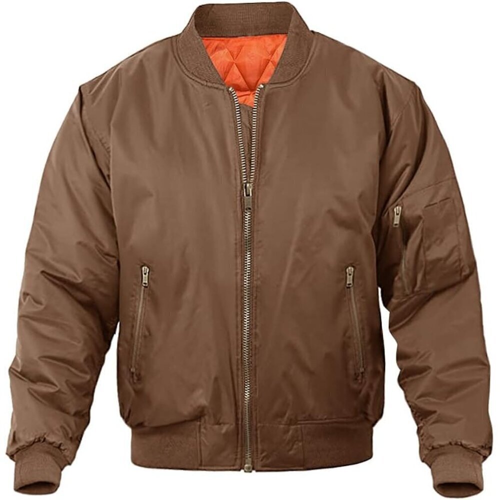 Men's Bomber Jacket Casual Fall Winter Military Jacket and Coats Outwear